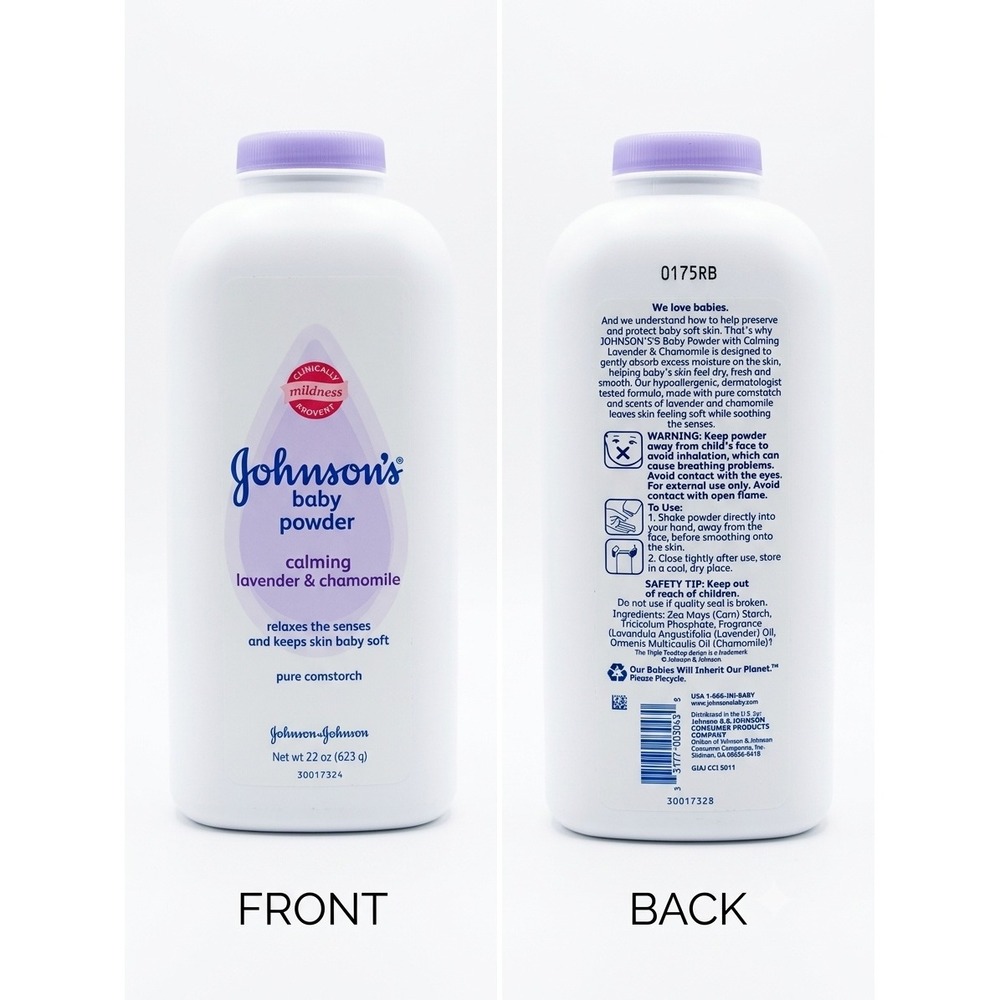 Johnsons Baby Powder Calming Lavender Chamomile Pure Cornstarch 22 oz NEW Sealed